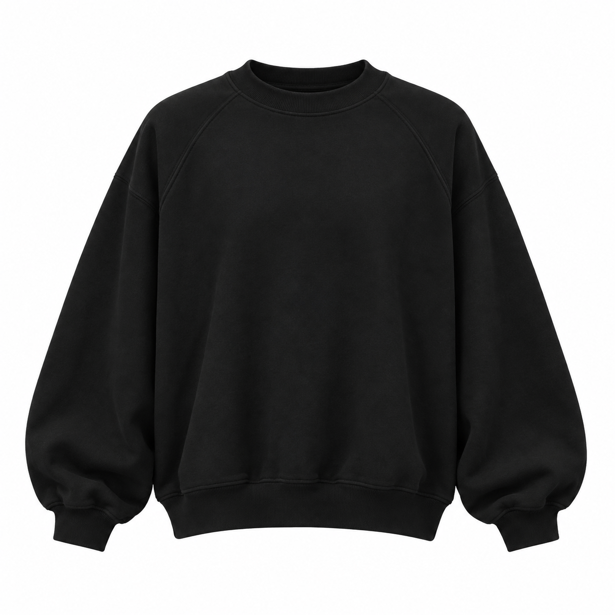 Charcoal zip crew neck